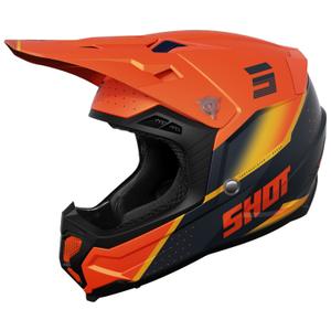 Motorcrosshelm Shot Core Honor oranje-zwart mat