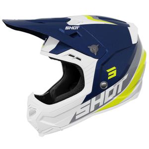 Motorcrosshelm Shot Core Custom blauw parelmoer