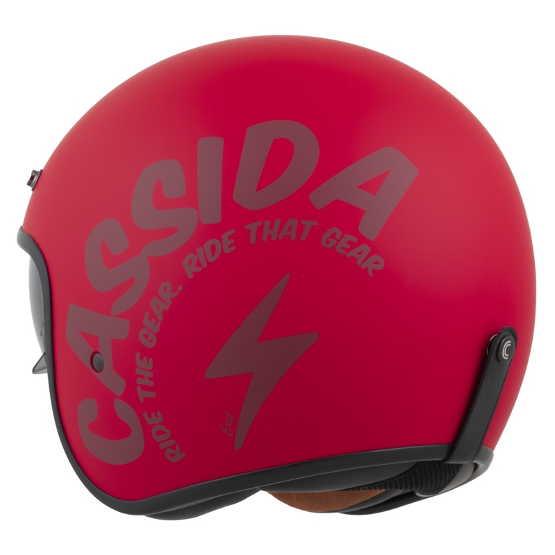 Cassida Oxygen 2.0 Gear Open Face Motorhelm Mat Rood-Donker Rood
