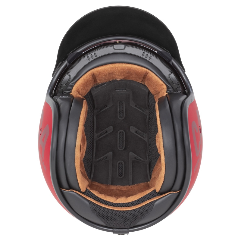 Cassida Oxygen 2.0 Gear Open Face Motorhelm Mat Rood-Donker Rood