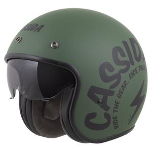 Cassida Oxygen 2.0 Gear Open Face Motorhelm Mat Groen-Zwart