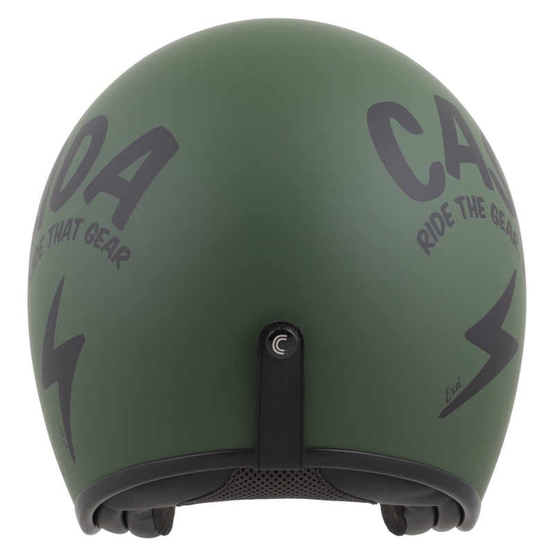 Cassida Oxygen 2.0 Gear Open Face Motorhelm Mat Groen-Zwart