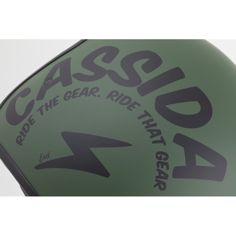 Cassida Oxygen 2.0 Gear Open Face Motorhelm Mat Groen-Zwart