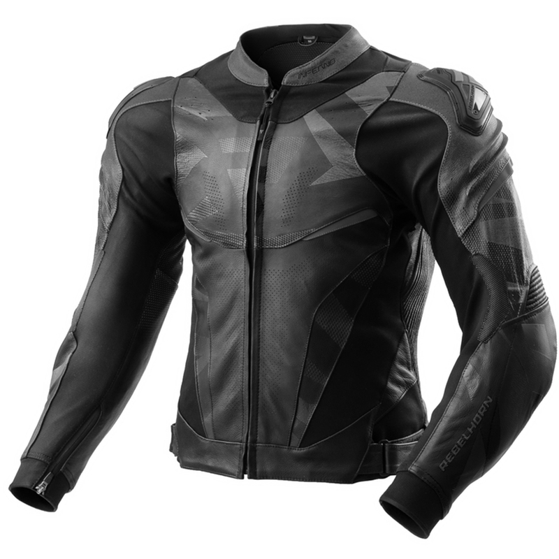 Leren motorjas Rebelhorn Inferno zwart