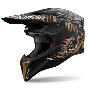 Airoh Wraaap Cyborg motorcrosshelm mat zwart
