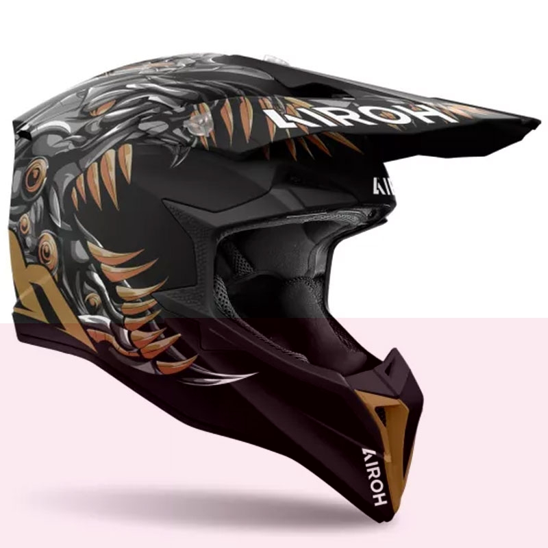 Airoh Wraaap Cyborg motorcrosshelm mat zwart