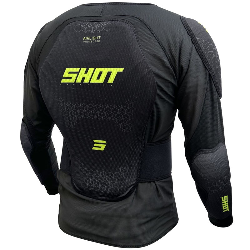 Shot Airlight bodyprotector zwart-fluo geel