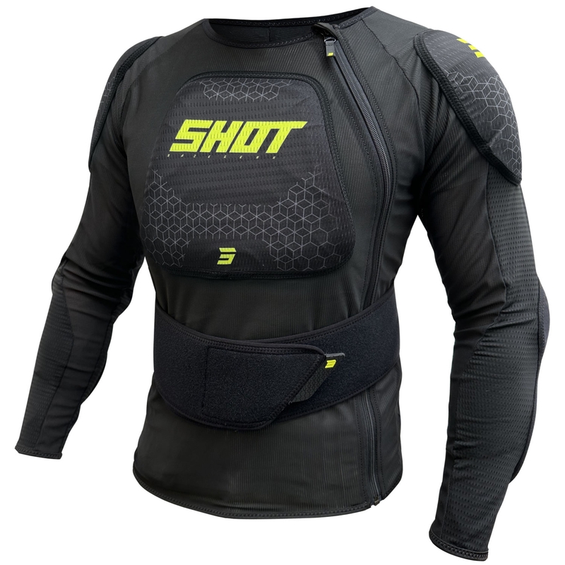 Shot Airlight bodyprotector zwart-fluo geel