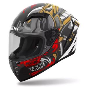 Airoh Connor Samurai integraal motorhelm mat zwart-rood-bruin-grijs