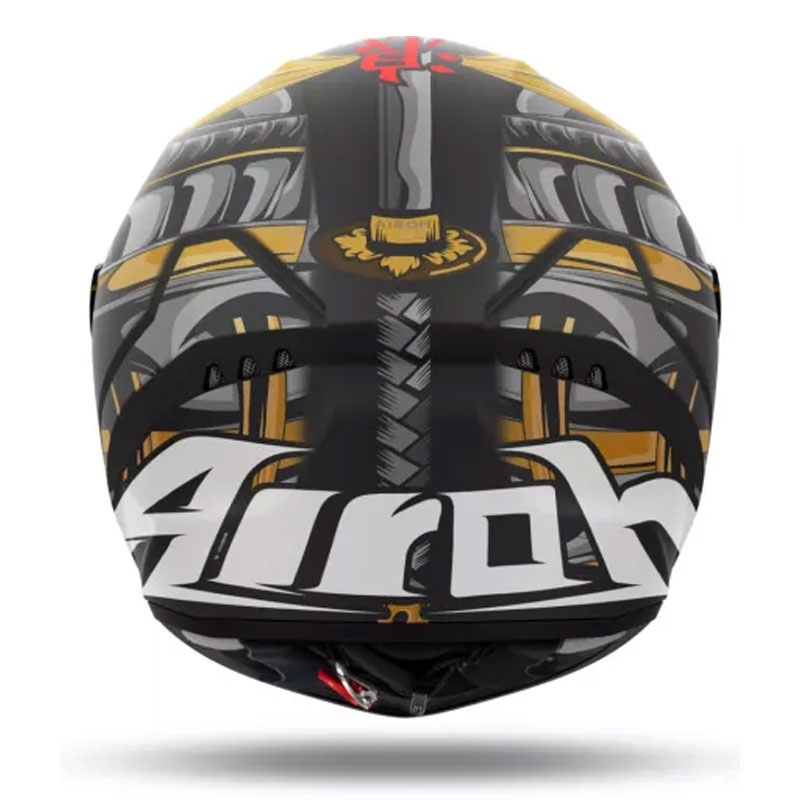 Airoh Connor Samurai integraal motorhelm mat zwart-rood-bruin-grijs