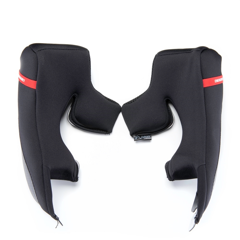 Vervangende wangkussens voor Scorpion EXO-R1 Air/Carbon Air helmen zwart
