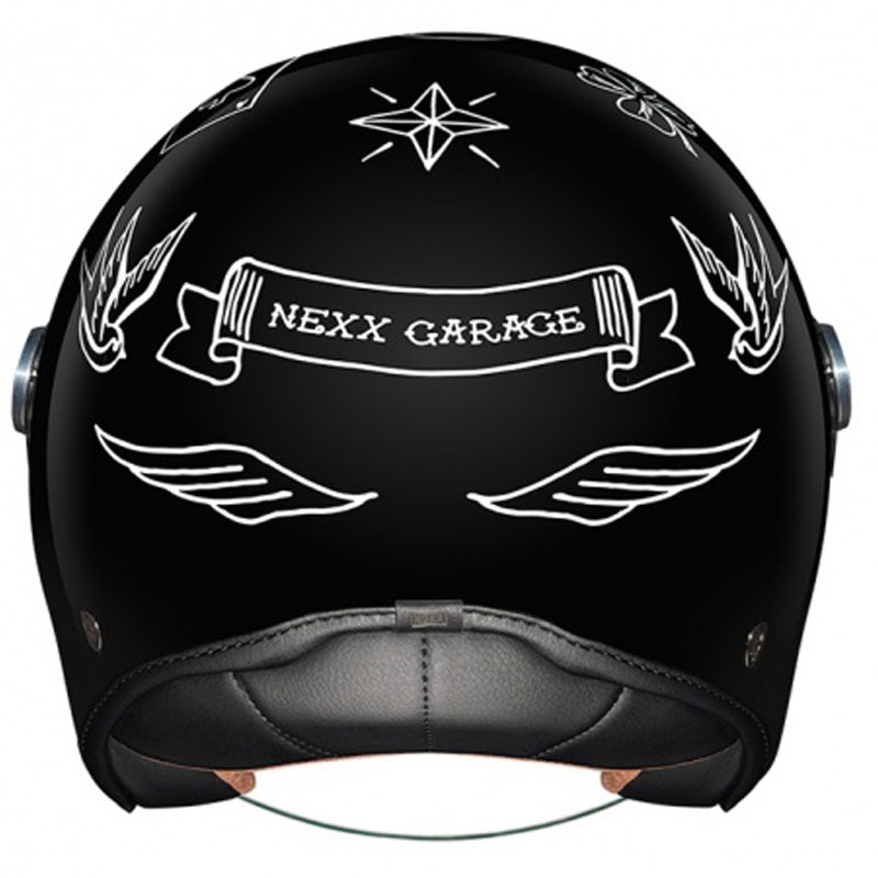 Open helm Nexx X.G30 Tattoo zwart/wit uitverkoop