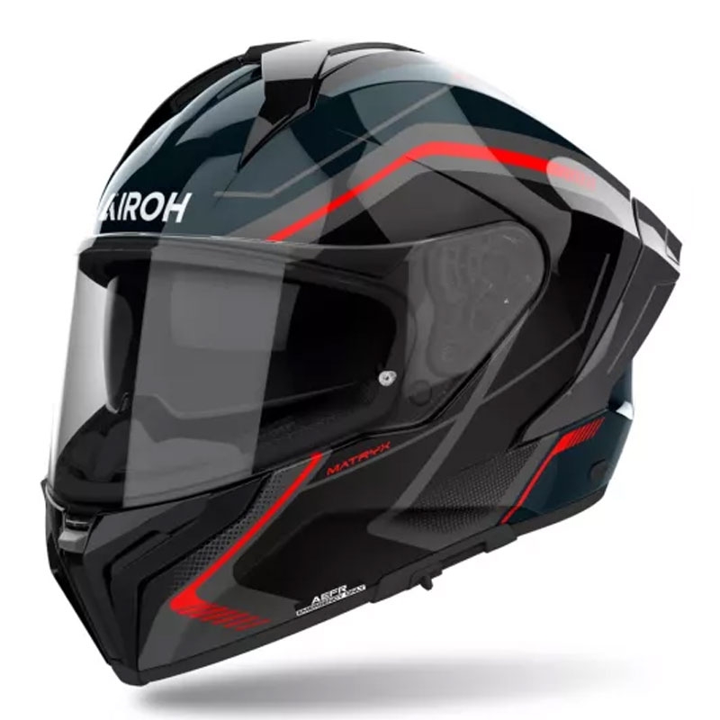Airoh MATRYX Wide integraal motorhelm zwart-grijs-rood
