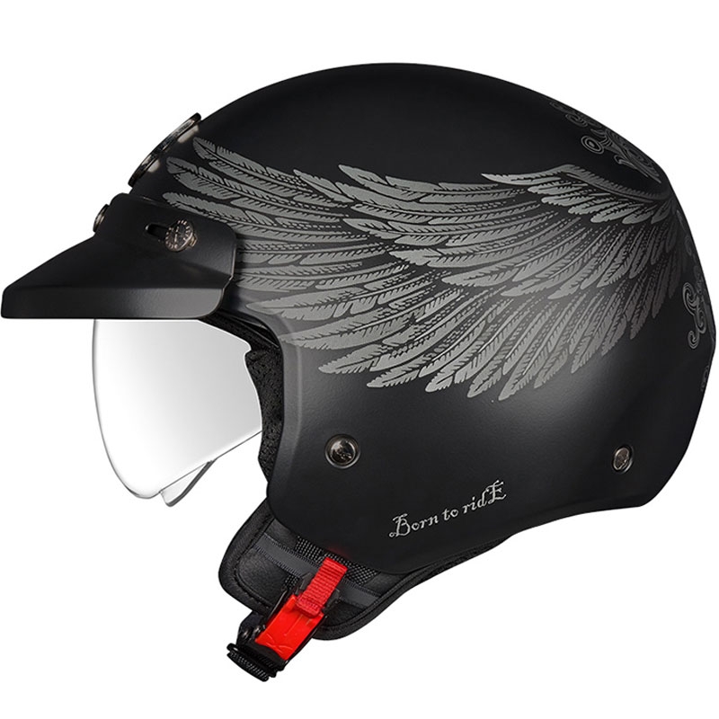 Open motorhelm NEXX Y.10 EAGLE RIDER zwart-grijs uitverkoop
