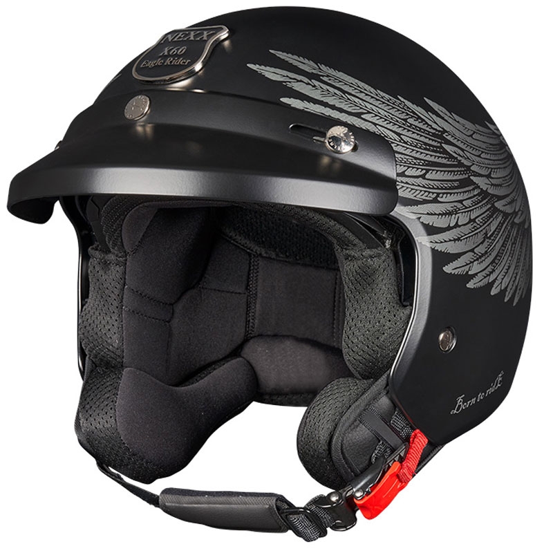 Open motorhelm NEXX Y.10 EAGLE RIDER zwart-grijs uitverkoop