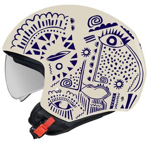 Open motorhelm NEXX Y.10 Artville crème-blauw