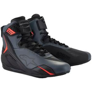 Alpinestars Faster-4 motorlaarzen zwart-grijs-fluo rood