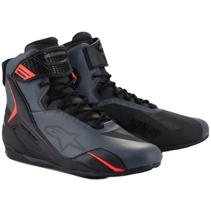 Alpinestars Faster-4 motorlaarzen zwart-grijs-fluo rood