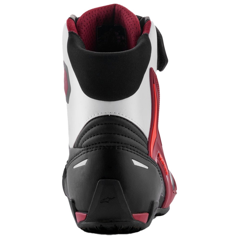 Alpinestars Faster-4 motorlaarzen zwart-wit-donkerrood