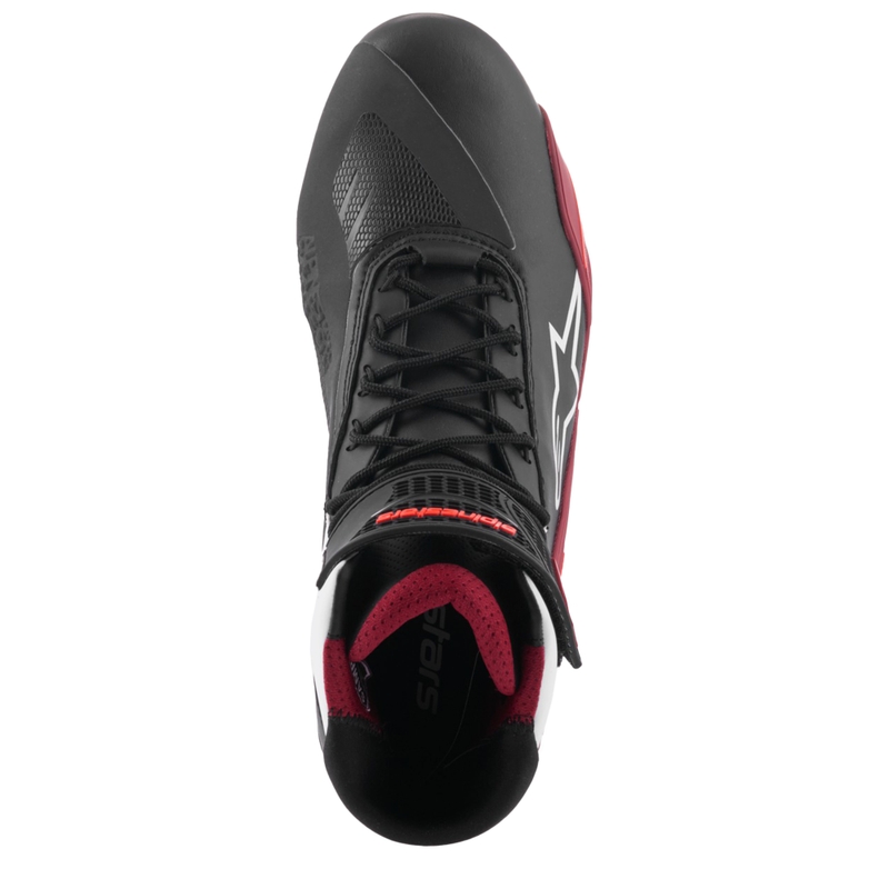 Alpinestars Faster-4 motorlaarzen zwart-wit-donkerrood