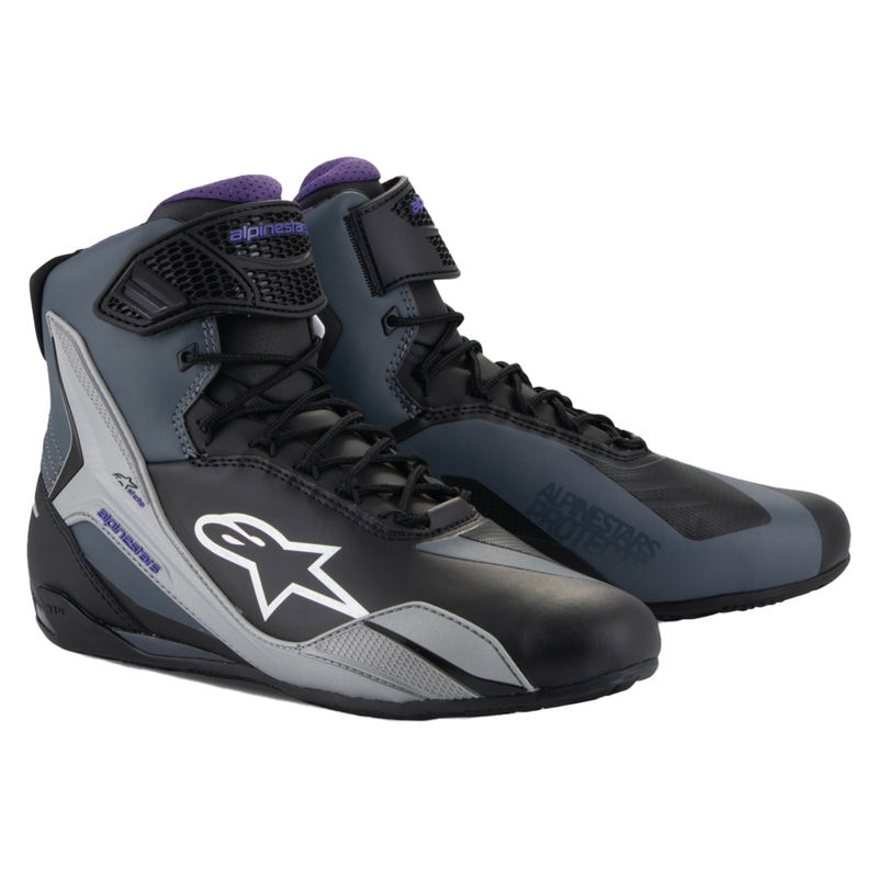 Alpinestars Stella Faster-4 dames motorlaarzen zwart-grijs-paars