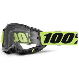 Motocrossbril 100% ACCURI 2 Enduro geel met dubbel helder plexiglas