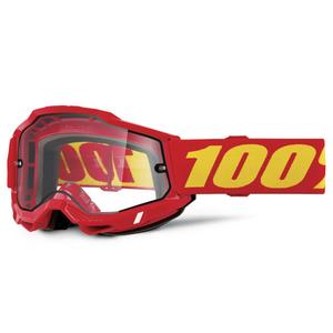 Motocrossbril 100% ACCURI 2 Enduro rood met dubbel helder plexiglas