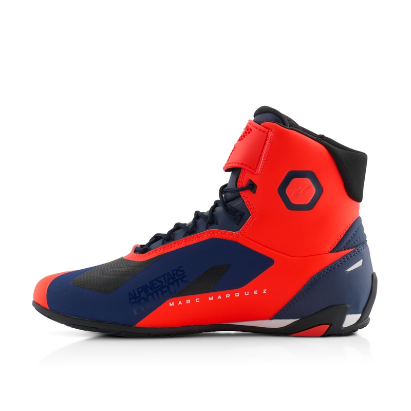 Alpinestars Faster-4 motorlaarzen MM93 collectie fluo rood-blauw-wit