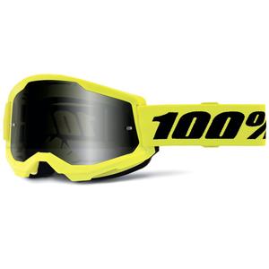 Motorcrossbril 100% ACCURI 2 Zandgeel met dubbel gerookt plexiglas