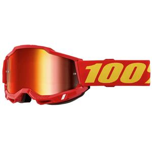 Kindercrossbril 100% ACCURI 2 rood met rood spiegelend plexiglas