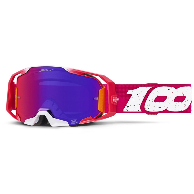 100% Armatic Jett Lawrence LE Motocrossbrillenset Roze-Blauw