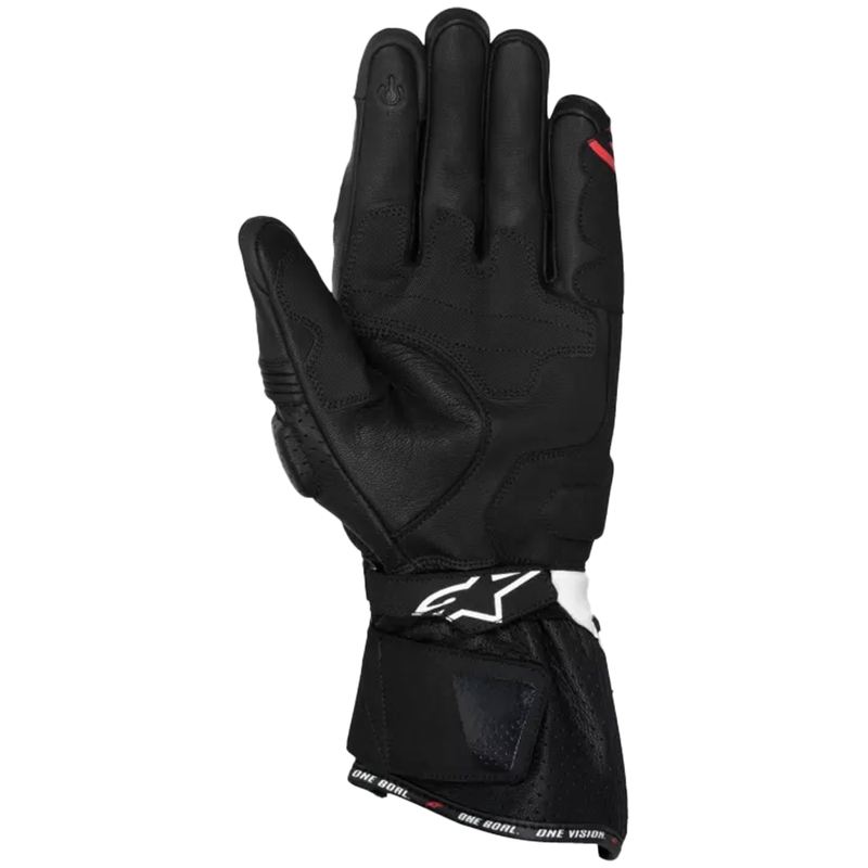 Alpinestars SP-3 motorhandschoenen zwart-wit-fluo rood
