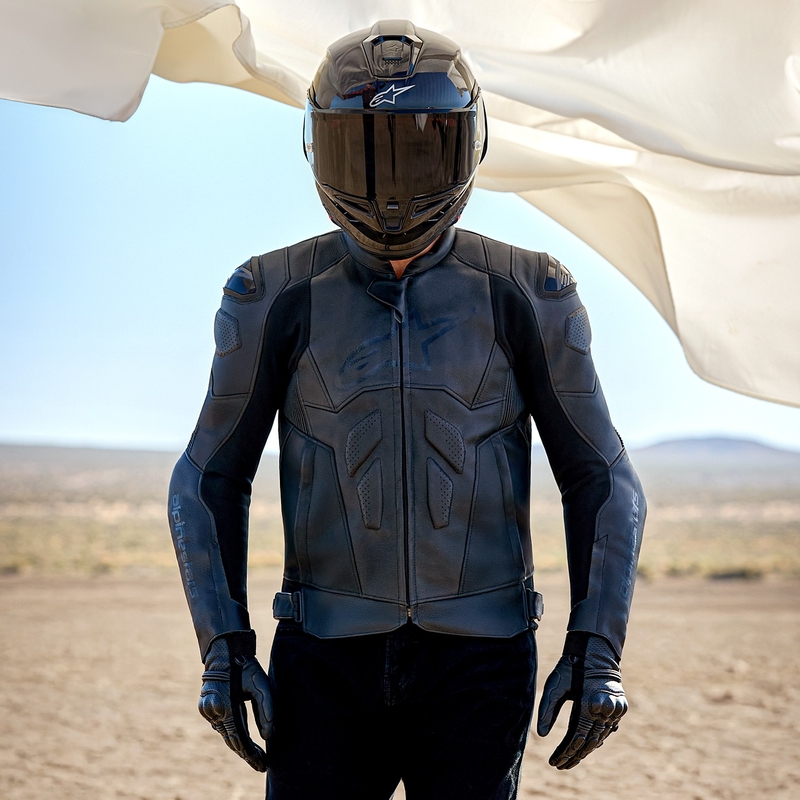 Alpinestars Dusk leren motorjack zwart