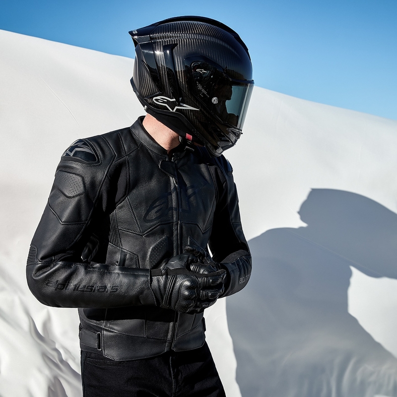 Alpinestars Dusk leren motorjack zwart
