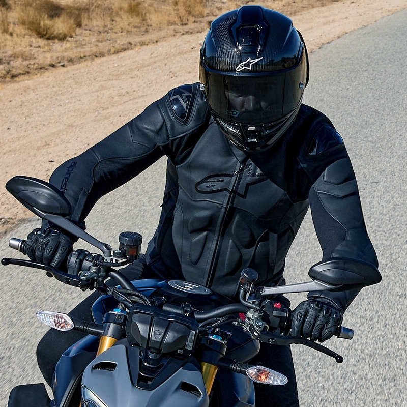 Alpinestars Dusk leren motorjack zwart