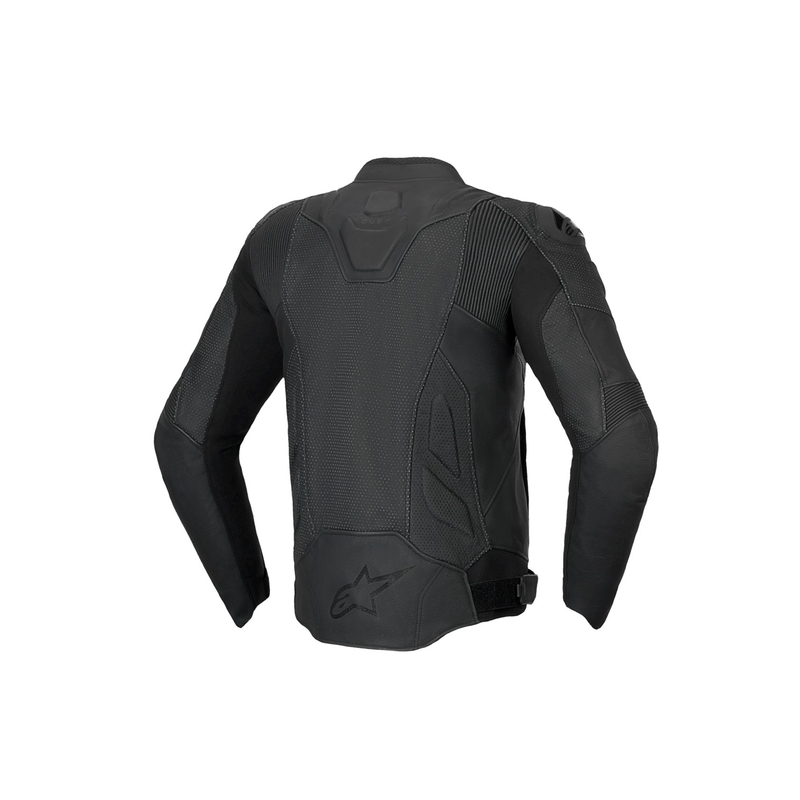 Alpinestars Dusk Airflow leren motorjack zwart-zwart