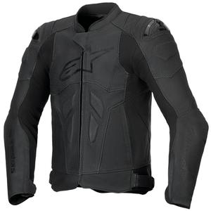 Alpinestars Dusk Airflow leren motorjack zwart-zwart