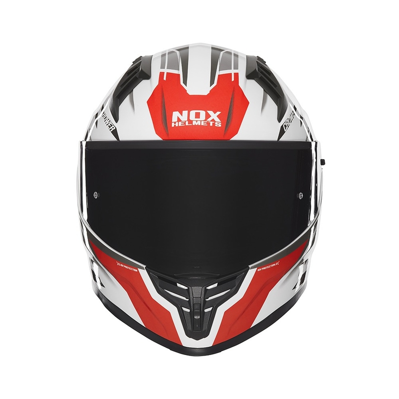 Integraal motorhelm NOX N401 Crower wit-zwart-rood