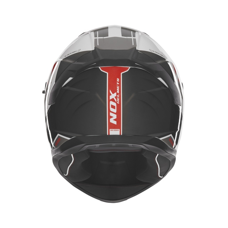 Integraal motorhelm NOX N401 Crower wit-zwart-rood