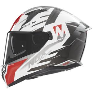 Integraal motorhelm NOX N401 Crower wit-zwart-rood