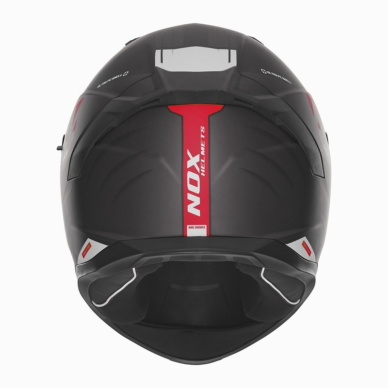 Integraal motorhelm NOX N401 Crower mat zwart-rood