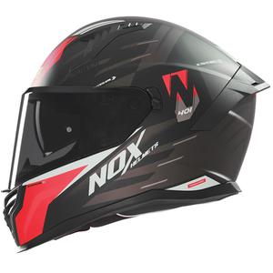 Integraal motorhelm NOX N401 Crower mat zwart-rood