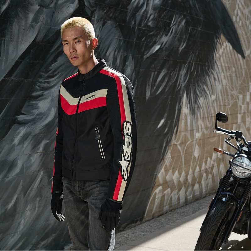 Alpinestars T-Dyno Air motorjack zwart-rood-beige