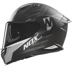 NOX N401 Crower integraal motorhelm mat zwart-zilver