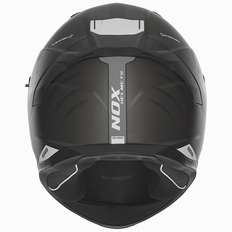 NOX N401 Crower integraal motorhelm mat zwart-zilver