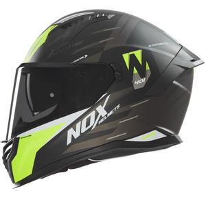 NOX N401 Crower integraal motorhelm mat zwart-fluo geel