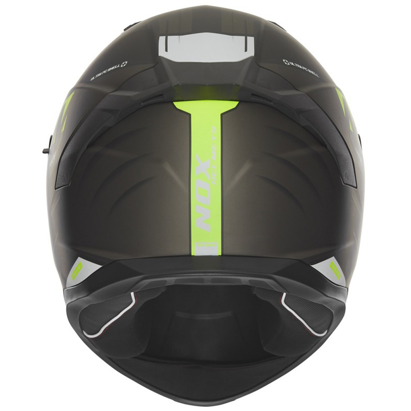 NOX N401 Crower integraal motorhelm mat zwart-fluo geel