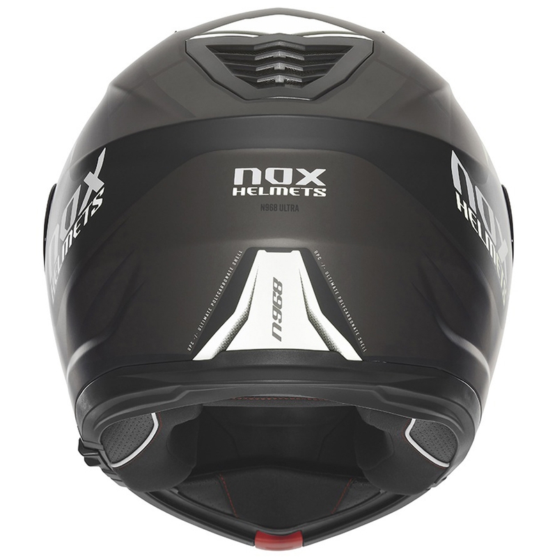 Opklapbare motorhelm NOX N968 Ultra mat zwart-wit