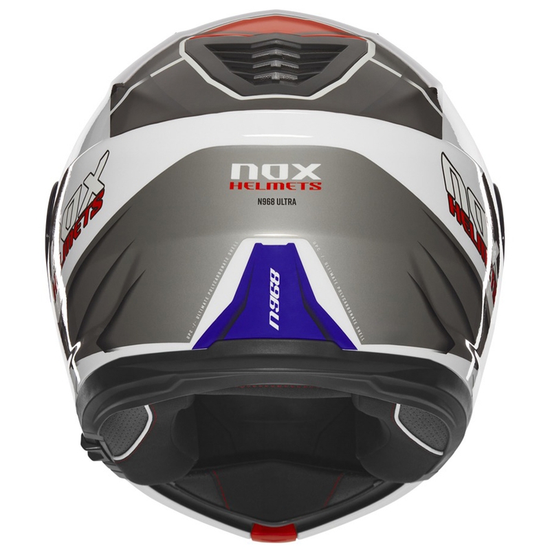 Flip-up motorhelm NOX N968 Ultra wit-grijs