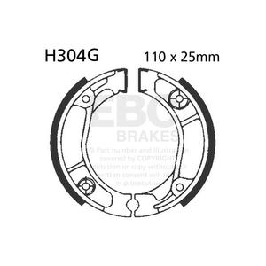 Sada brzdových čelistí EBC drážkovaný včetně pružin